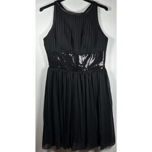Light in the box dress Med Black pleated sleeveless sequin waistline wedding